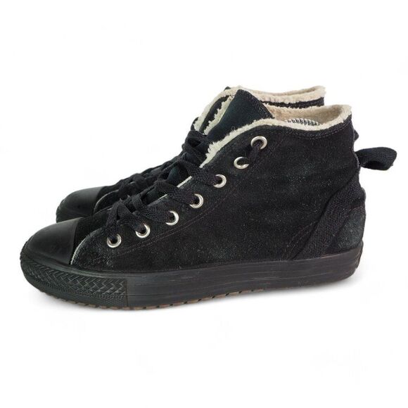 Converse Chuck Taylor Hollis High 'Black Suede' Sneakers 632568C Youth 4 - Picture 2 of 12